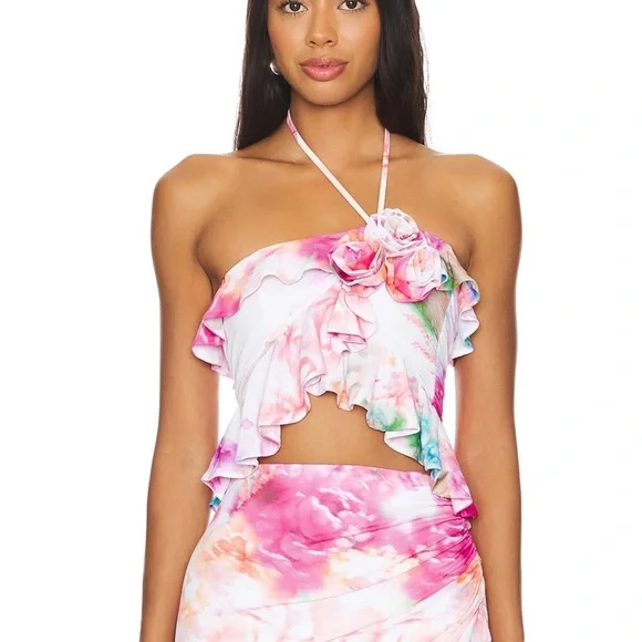 AFRM Pink and Orange Floral Set REVOLVE - Picture 3 of 16